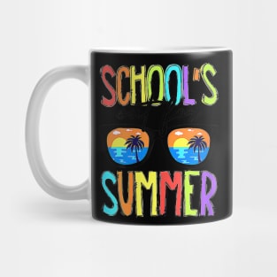 Cute Retro Last Day Of School Schools Out For Summer Teacher Mug